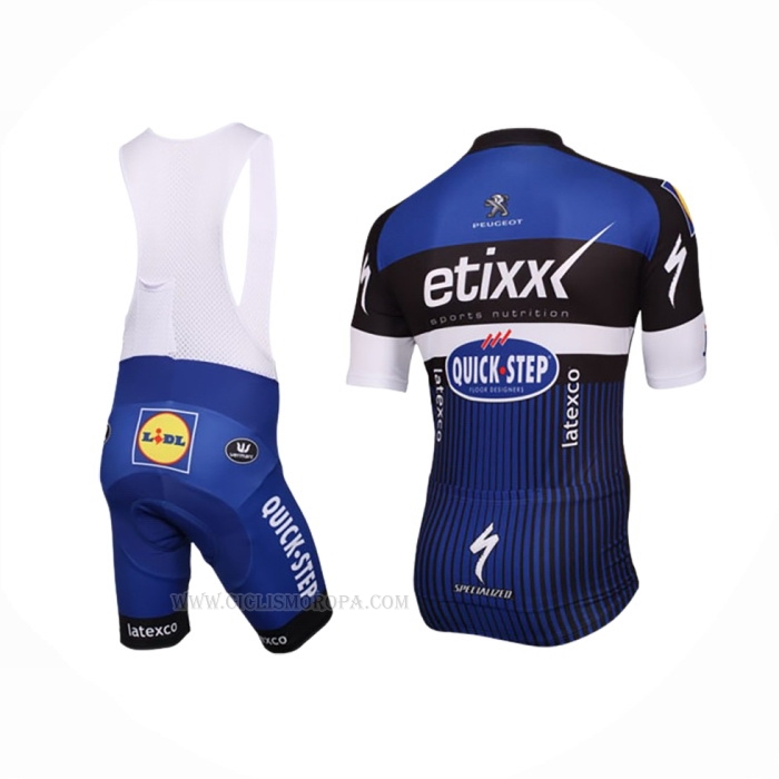 2016 Ropa Ciclismo Etixx Quick Step Blanco Azul Mangas Corta y Culotte Corto